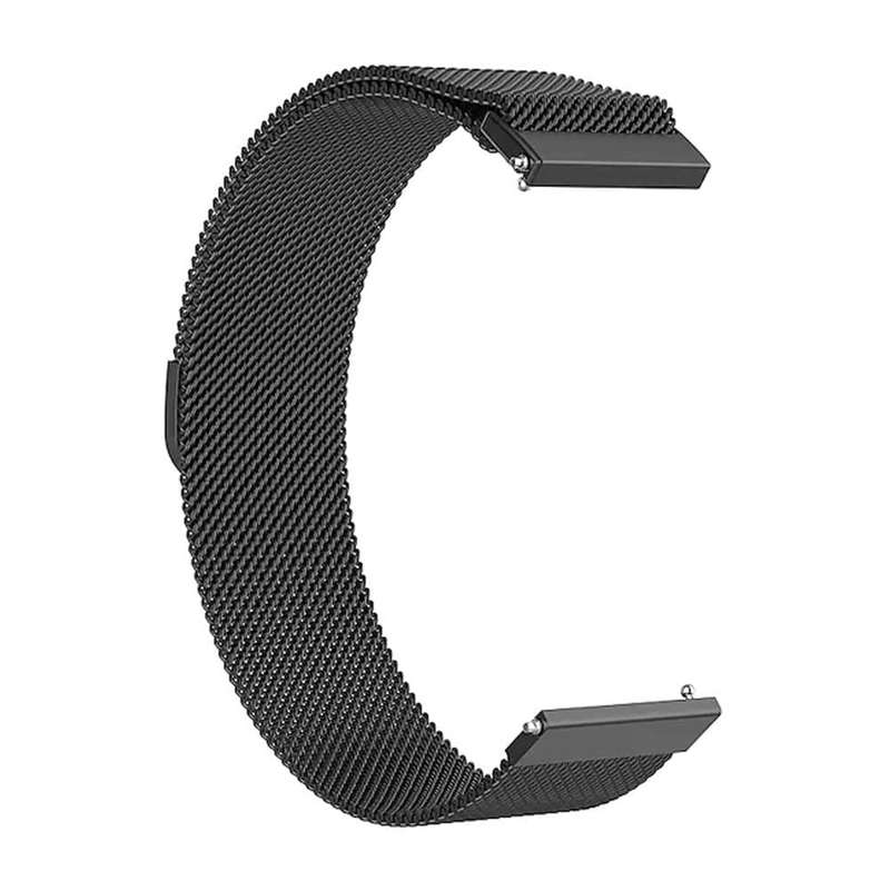 Killer Deals Stainless Steel Milanese Strap for Huawei GT sport, Vivoactive 4 - Black