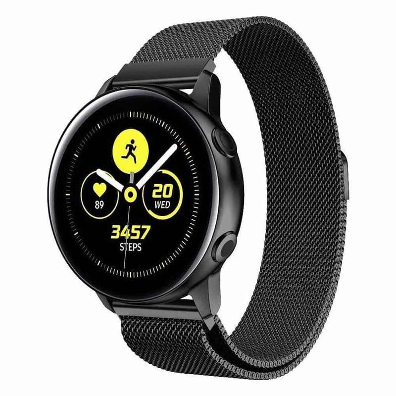 Killer Deals Stainless Steel Milanese Strap for Huawei GT sport, Vivoactive 4 - Black