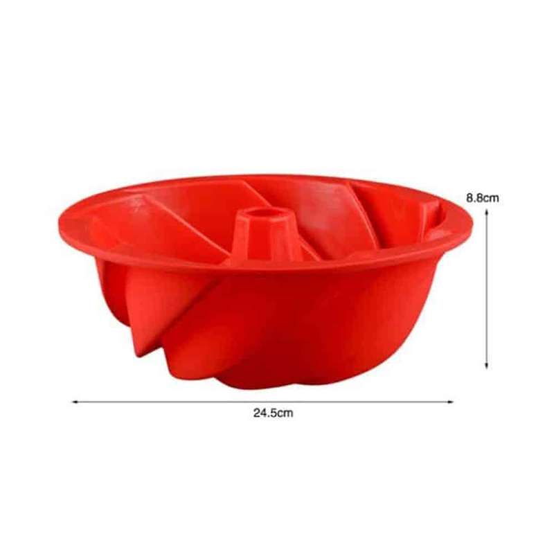 Round Swirl + Spiral Bundt Cake Silicone Baking Mould Combo