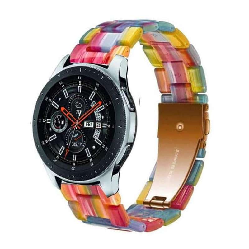 22mm Universal Resin Strap for Huawei/ Garmin- Multicolour- x2 Combo