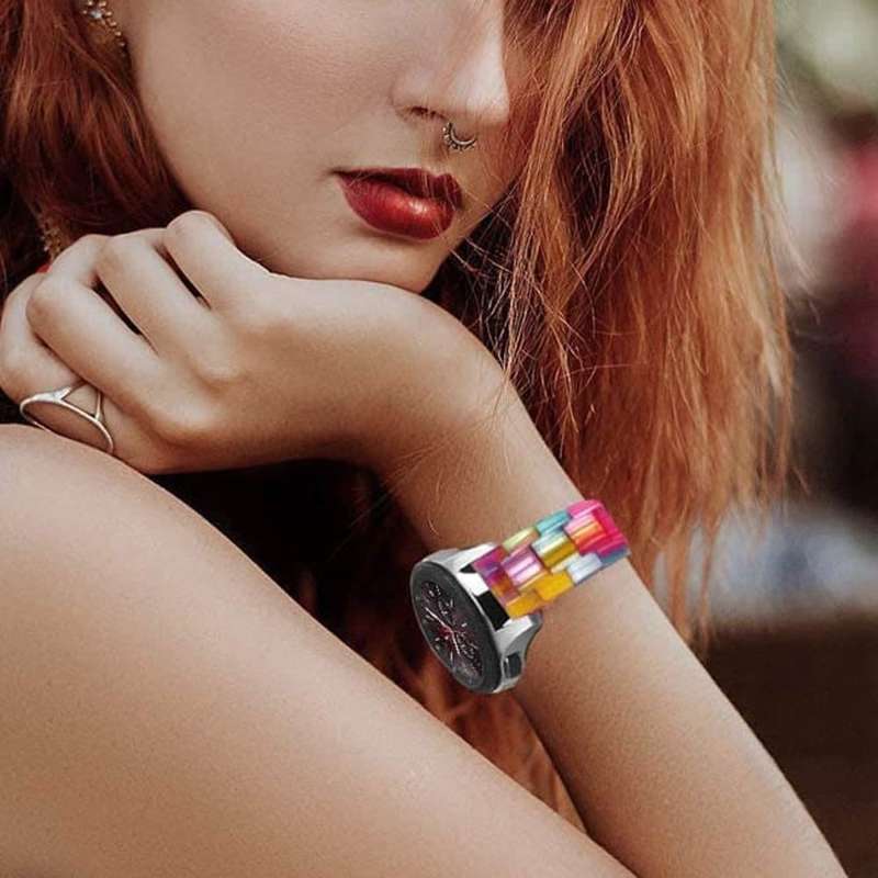 22mm Universal Resin Strap for Huawei/ Garmin- Multicolour- x2 Combo