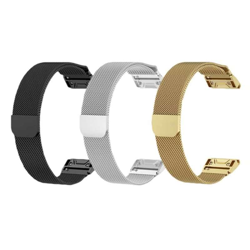 Killer Deals Garmin Fenix Quickfit 5/6/Plus/935 Milanese steel strap - Black