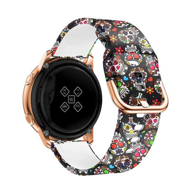 20mm Silicone Strap for Garmin Venu/ Garmin Venu Sq- Skulls