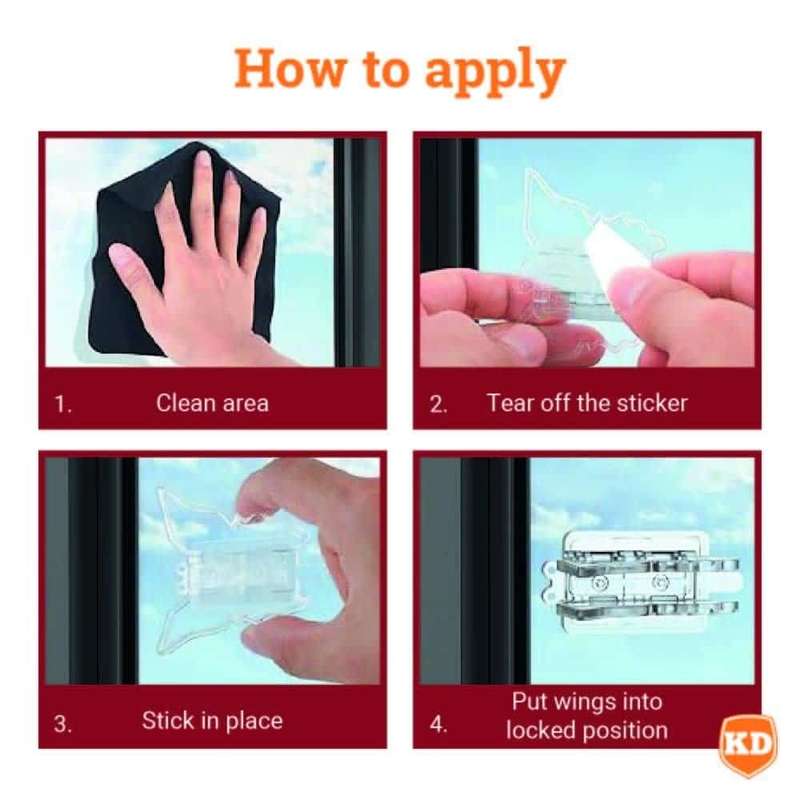 Killer Deals Child Safety Pet Proof Sliding Butterfly Door & Window Lock x10 Combo