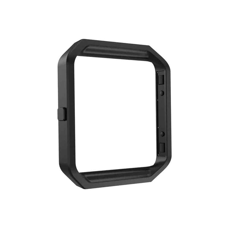 Metal Bezel Frame + Glass Protector for Fitbit Blaze- Black - Combo