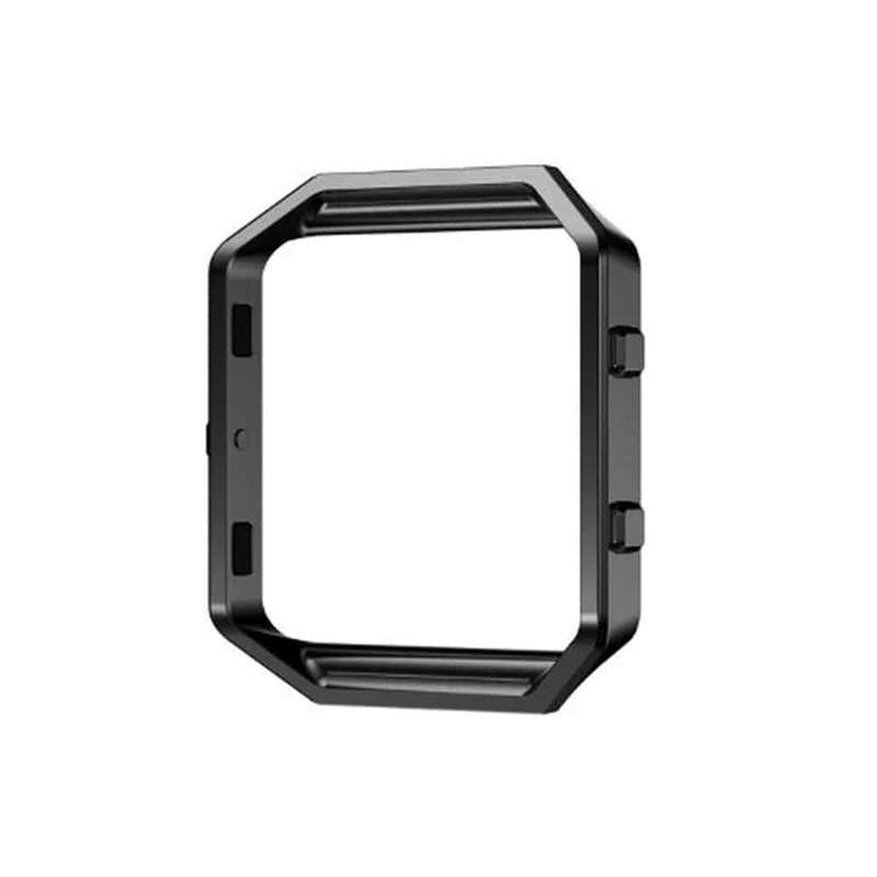 Metal Bezel Frame + Glass Protector for Fitbit Blaze- Black - Combo