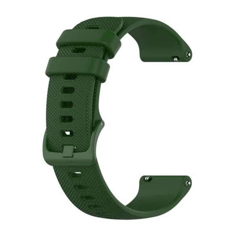 Universal 22mm Silicone Replacement Strap- Dark Green