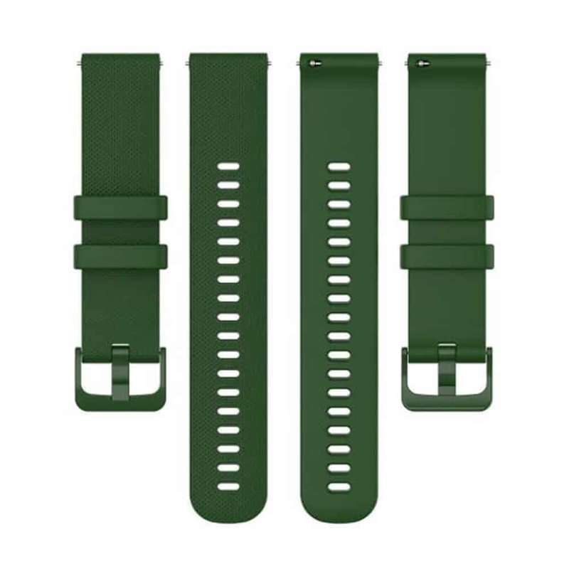Universal 22mm Silicone Replacement Strap- Dark Green