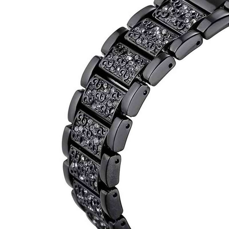 Killer Deals 26mm Garmin Fenix 6X Sparkling Stainless-Steel Strap Silver/Black/Rose Gold Combo