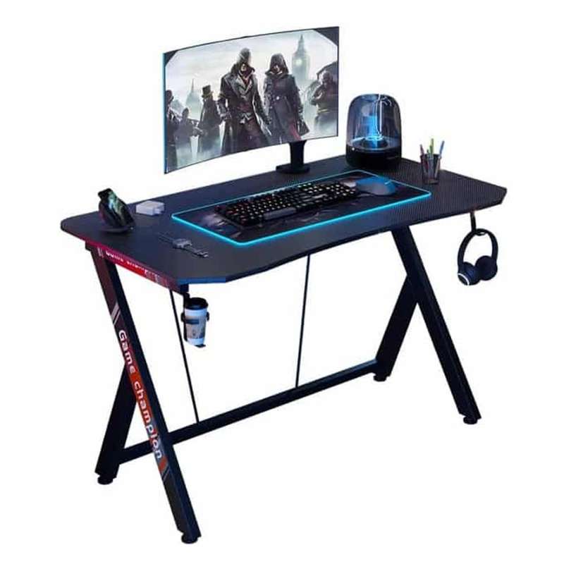 Killer Deals Ergonomic Legend Gaming Desk w/ Cup Holder & Headphone Rack