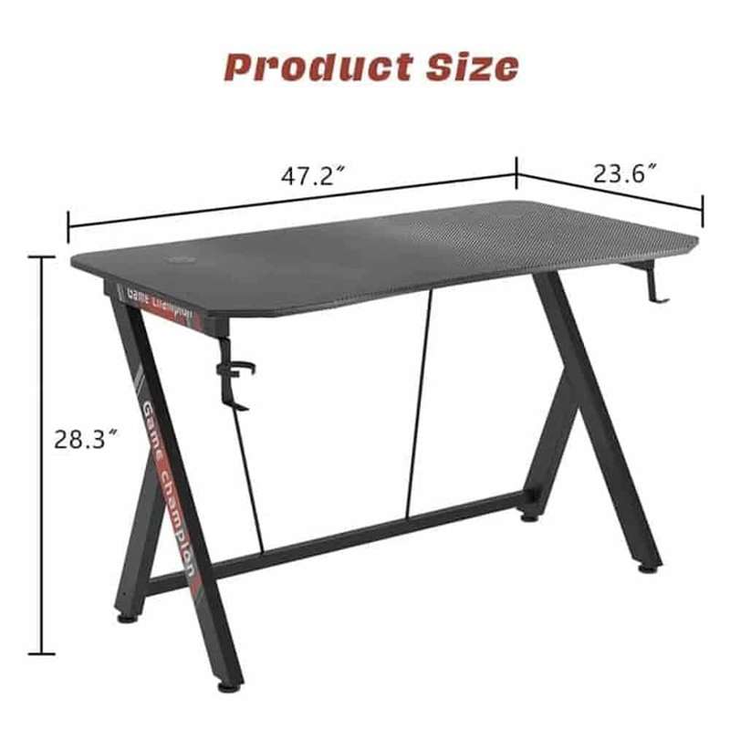 Killer Deals Ergonomic Legend Gaming Desk w/ Cup Holder & Headphone Rack