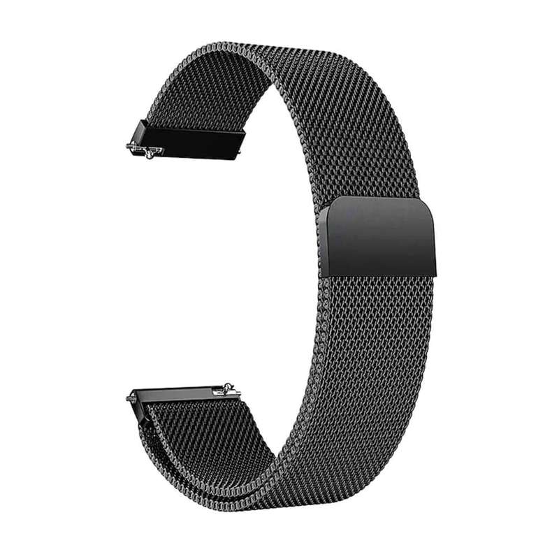 universal 22mm replacement Milanese strap - Black (S/M)