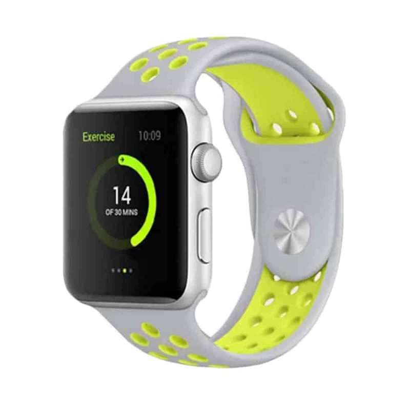 Killer Deals Silicone Strap for 38/40/41mm Apple Watch- Red + Grey- M/L