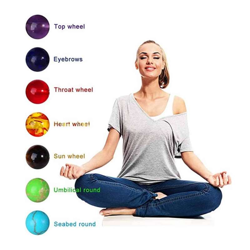 Killer Deals 7 Chakra Healing/Meditation Rainbow Crystal Stone Adjustable Bracelet