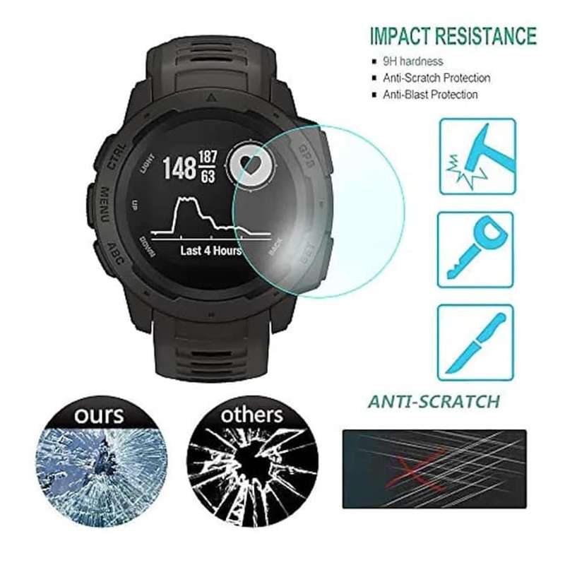 31mm Glass Screen Protector for Garmin Instinct Watch