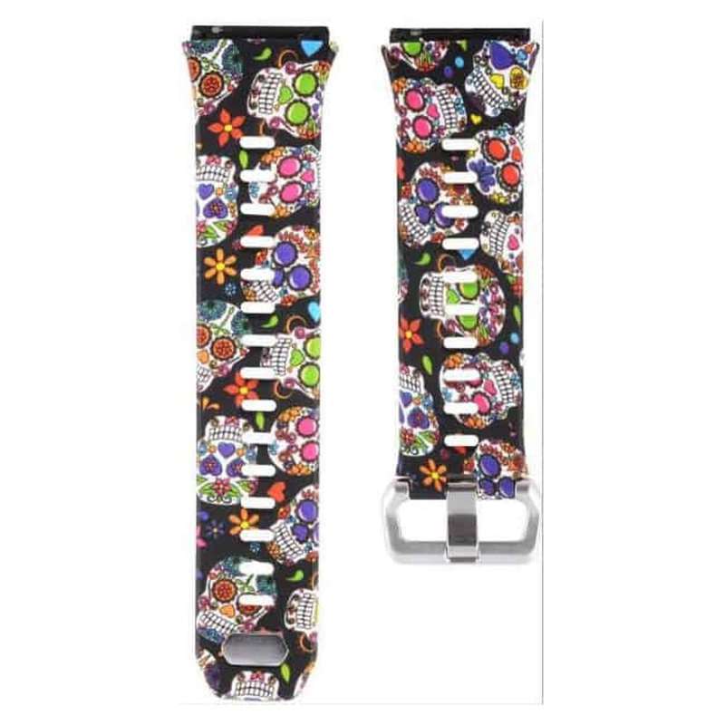 Replacement Silicone Strap for Fitbit Ionic- Colourful Skulls