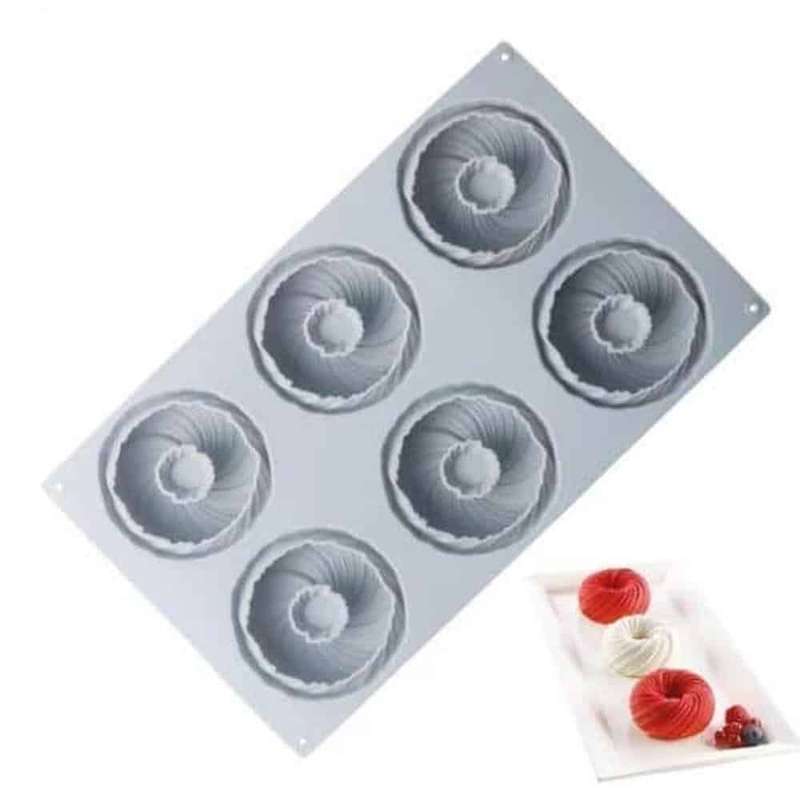 Killer Deals Non-Stick 3D Spiral Swirl Doughnut Silicone Baking Mould
