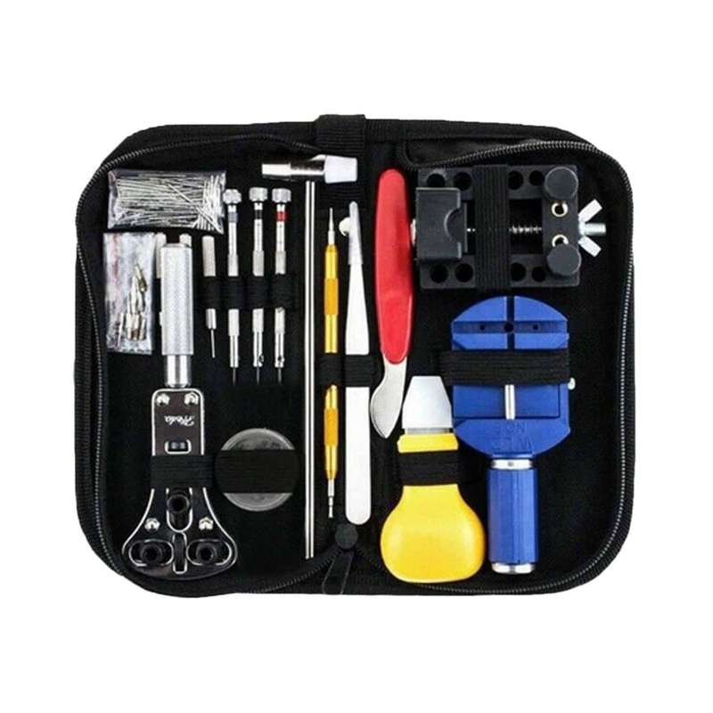 Killer Deals 147-Piece Watch Repair Link Remover Toolkit Set Organiser Case