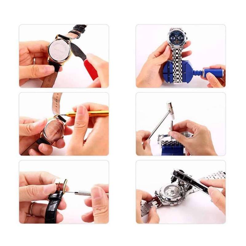 Killer Deals 147-Piece Watch Repair Link Remover Toolkit Set Organiser Case