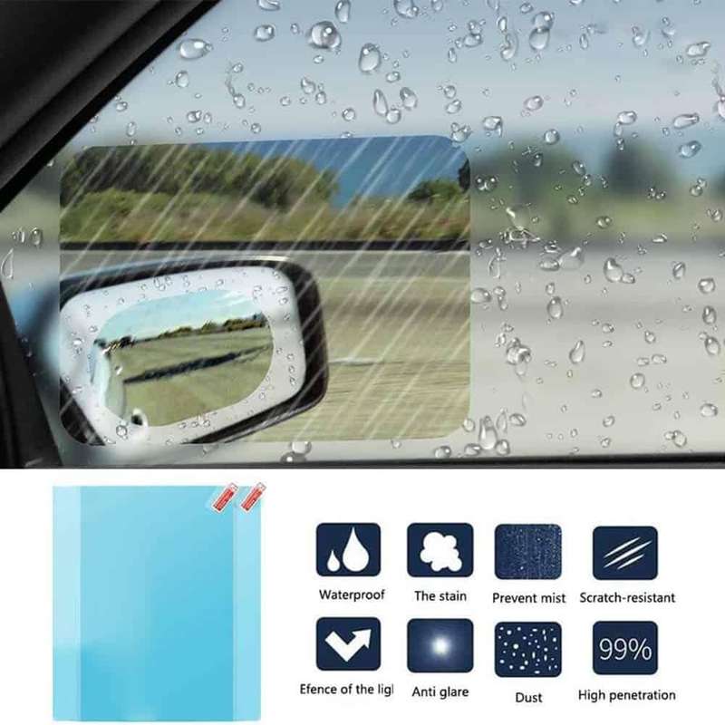 Universal Car Side View Mirror Rainproof Anti-Fog Film Kit