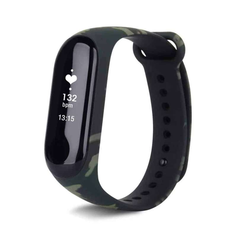 Killer Deals Xiaomi Mi Band 2 replacement silicone strap - Camo green