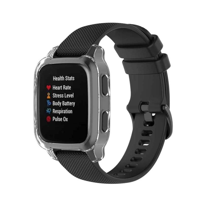 Garmin Venu Square replacement TPU silicone protective case - Black