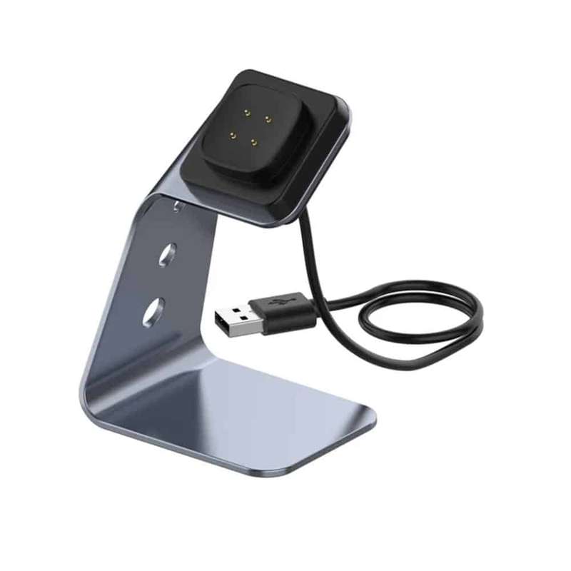 Fitbit Versa 3/Sense Aluminium Alloy Magnetic Dock Charger Stand - Grey