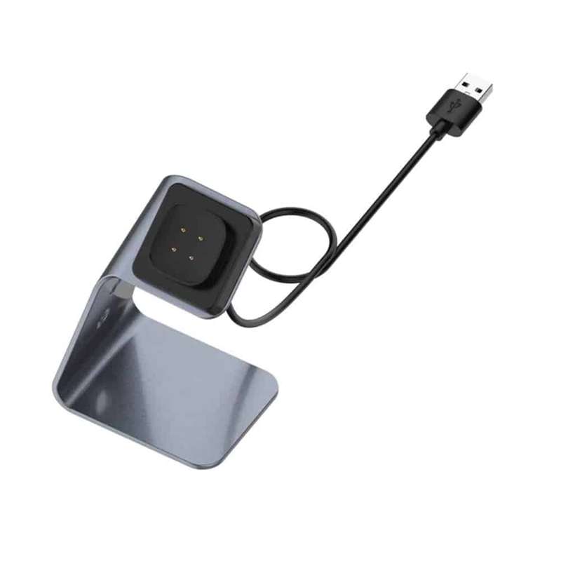 Fitbit Versa 3/Sense Aluminium Alloy Magnetic Dock Charger Stand - Grey