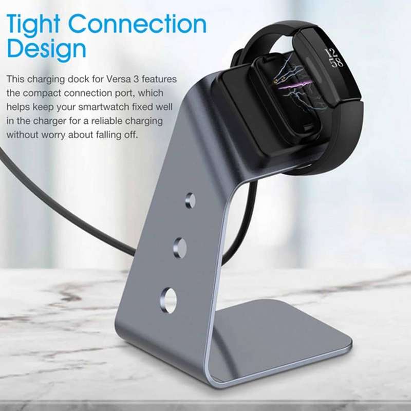 Killer Deals Fitbit Inspire 2 Aluminium Alloy Magnetic Charger Dock Stand - Grey