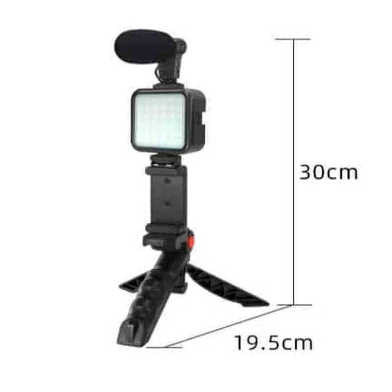 Killer Deals Vlogging/Broadcast Recording Equipment Shotgun Mount + Microphone & LED