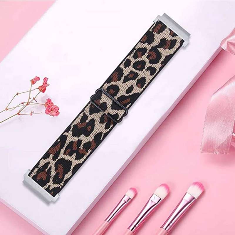 20mm Replacement Nylon Strap for Garmin Vivoactive 3- Leopard