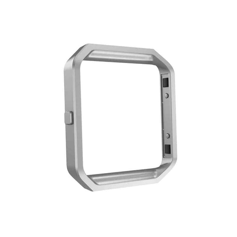 Killer Deals Metal Bezel Frame + Glass Protector for Fitbit Blaze- Silver - Combo