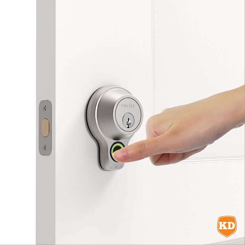 Killer Deals Lockly Bluetooth Deadbolt Smart Door Lock with 3D Fingerprint- Satin Nickel