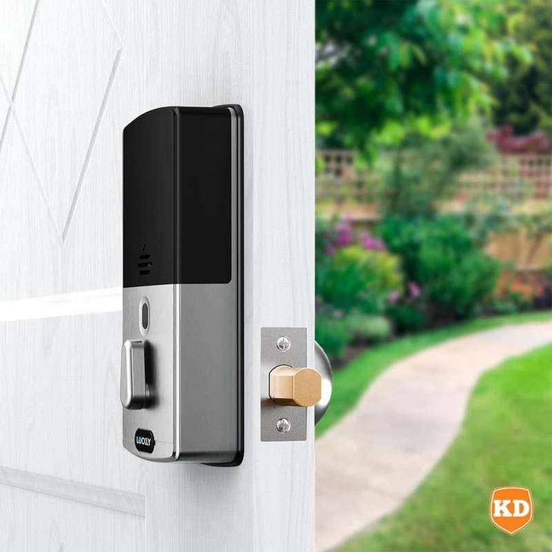 Killer Deals Lockly Bluetooth Deadbolt Smart Door Lock with 3D Fingerprint- Satin Nickel
