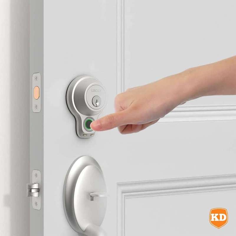 Killer Deals Lockly Bluetooth Deadbolt Smart Door Lock with 3D Fingerprint- Satin Nickel