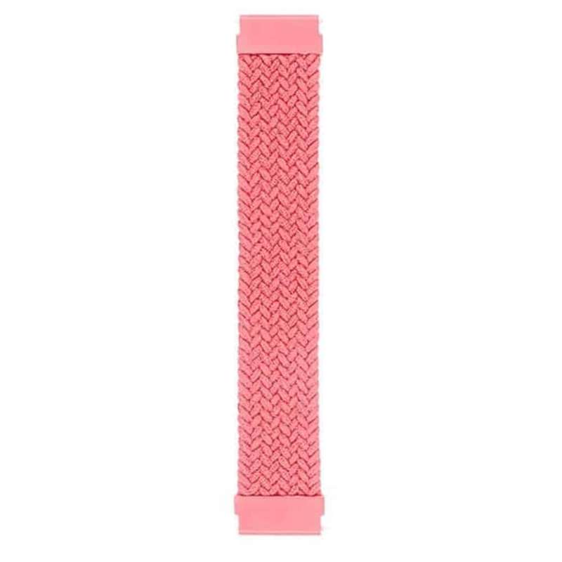 Killer Deals 22mm Universal watch braided elastic loop strap - Pink (M/155mm)