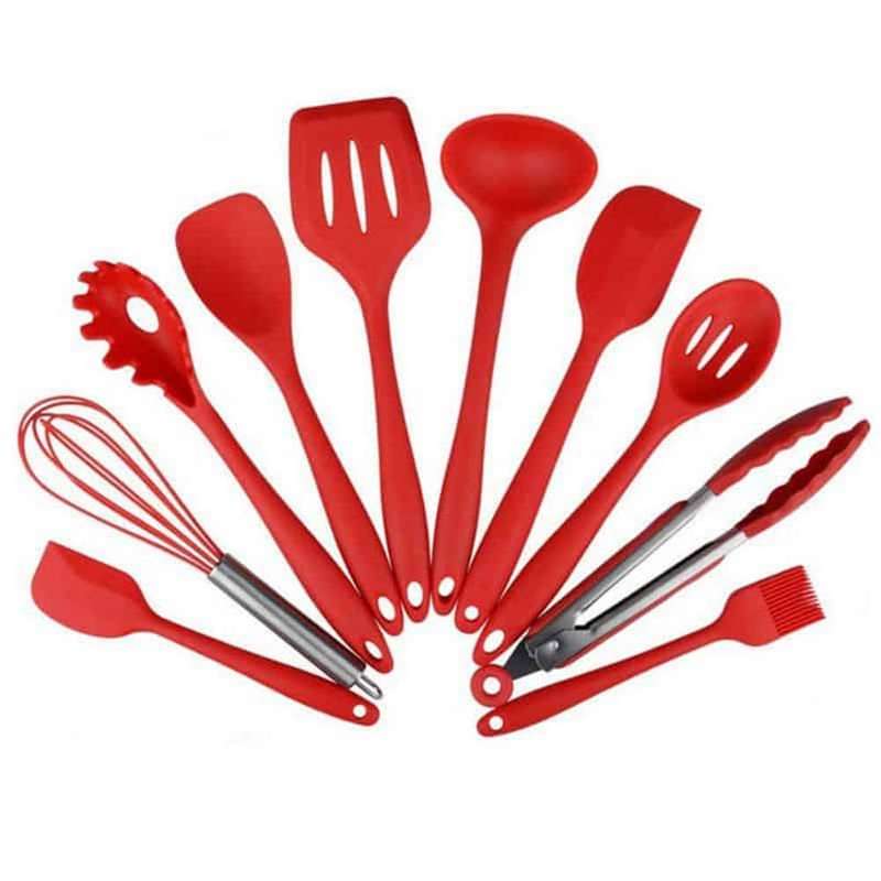 Killer Deals 10-Pack Silicone Spatula Whisk Tong Spoon Kitchen Utensil Set x 2 Combo