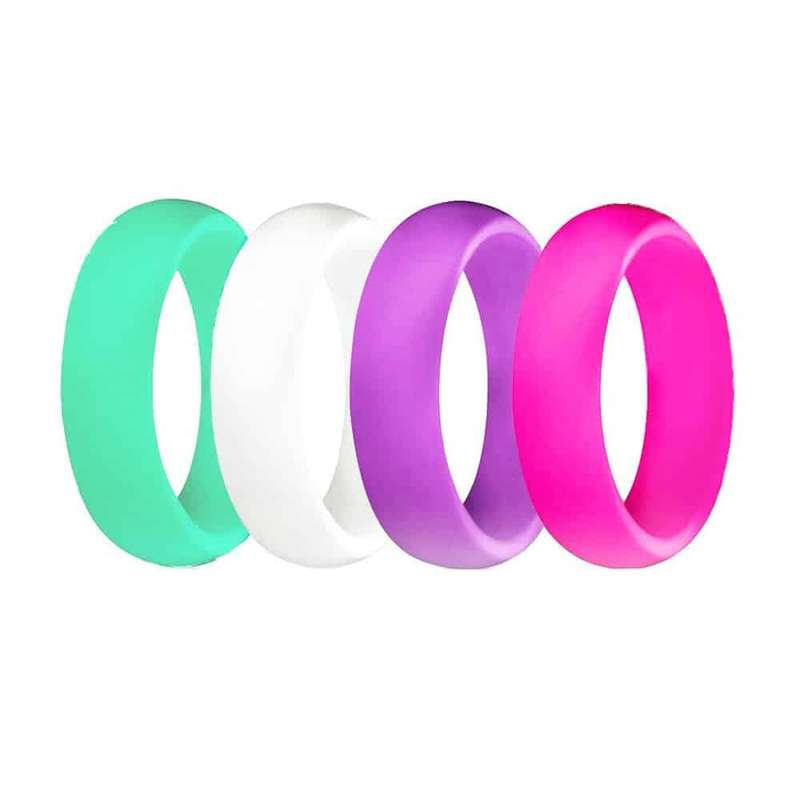 Killer Deals Silicone Ring Set of 4 Size USA 7 RSA O (5.7mm width)