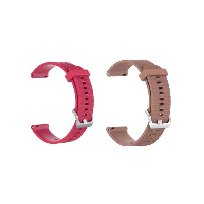 Killer Deals 18mm Quick Release Silicone Strap for Garmin Vivoactive 4S/Vivomove 3S - PINK RED+ F...