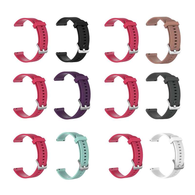 Killer Deals 18mm Quick Release Silicone Strap for Garmin Vivoactive 4S/Vivomove 3S - PINK RED+ F...
