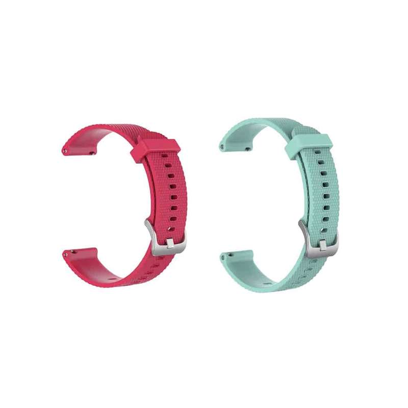 Killer Deals 18mm Quick Release Silicone Strap for Garmin Vivoactive 4S/Vivomove 3S - PINK RED+ F...