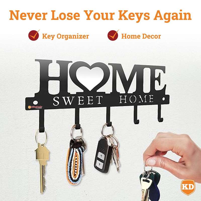 Wall Mounted Home Experience Key Holder Organizer Hook Hanger Rack