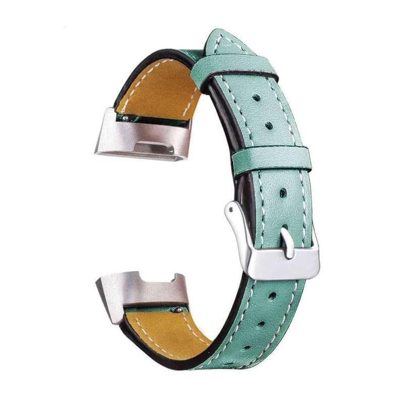 PE Leather Strap for Fitbit Charge 3/4, Sense - Black