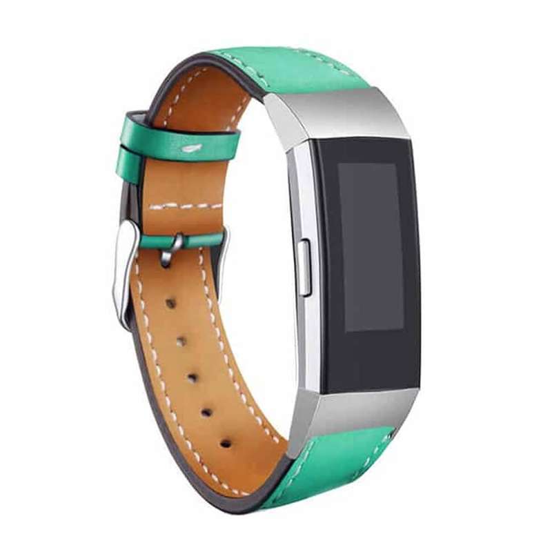 PE Leather Strap for Fitbit Charge 3/4, Sense - Black
