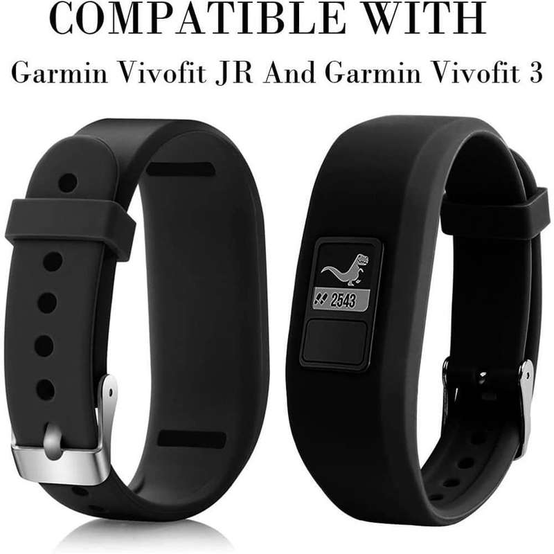 Killer Deals Replacement Silicone Strap for Garmin Vivofit 3/Vivofit JR- Black (Kids XS)