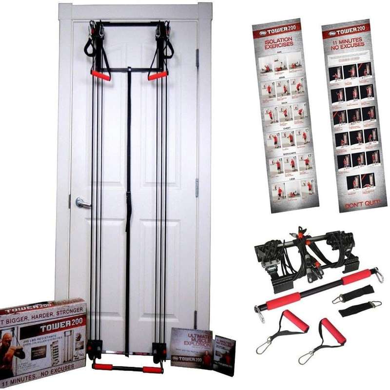Killer Deals Jake Tower 200 Exercises Door Gym Fitness Resistance Workout