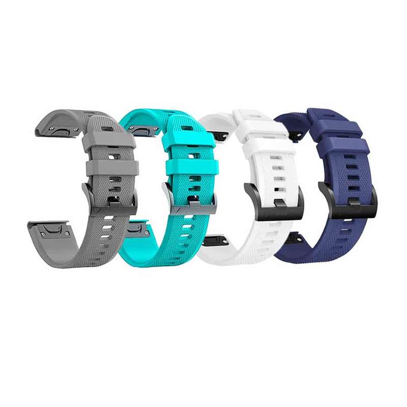 Killer Deals 20mm Garmin Fenix 5S/6S silicone strap - Cyan blue