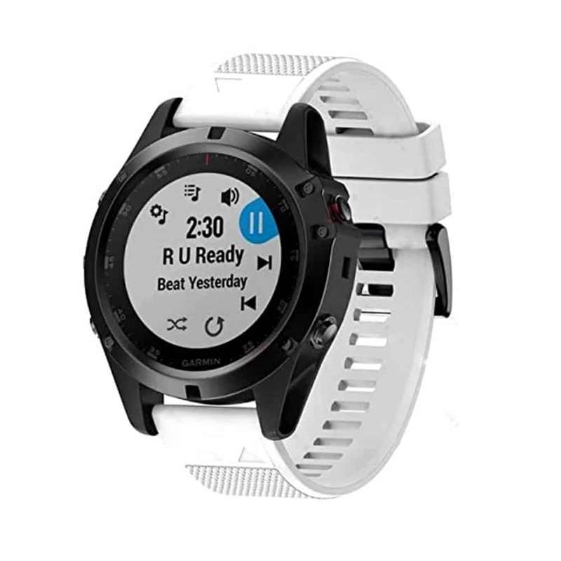 Killer Deals 20mm Garmin Fenix 5S/6S silicone strap - Cyan blue