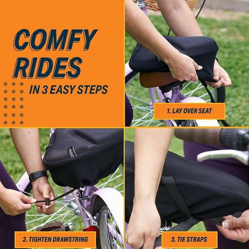 Killer Deals Padded Ergonomic Indoor Outdoor Bike Seat Cushion Cover