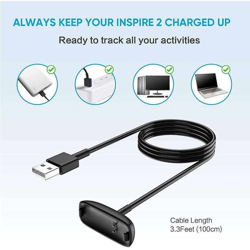 Killer Deals Replacement USB Fast Cradle Clip Charger for Fitbit Inspire 2